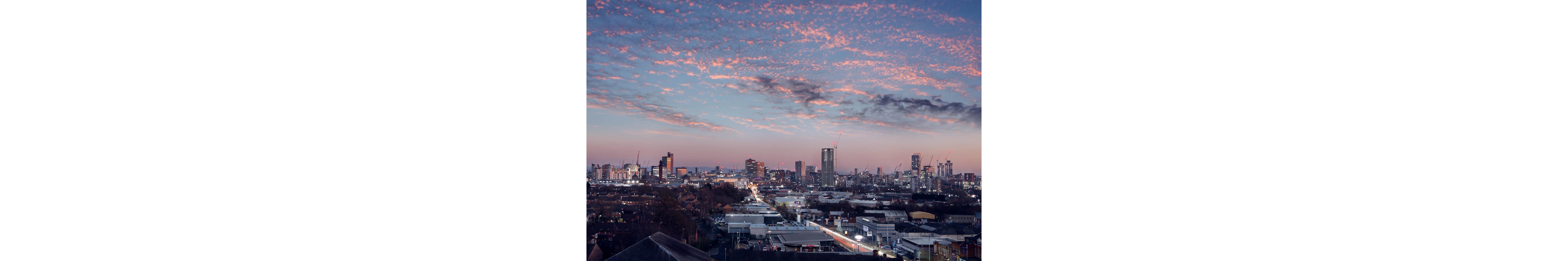 Cityscape at sunset
